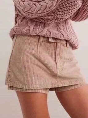 We The Free Galivanting Peekaboo corduroy Micro Skort